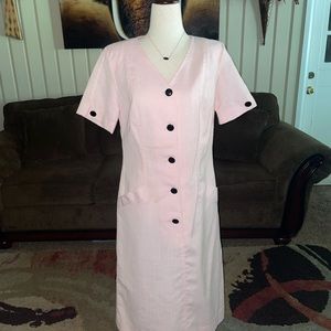 Jeanne Durell • By Lorch Co. • Large • Pink/ Black • Dress